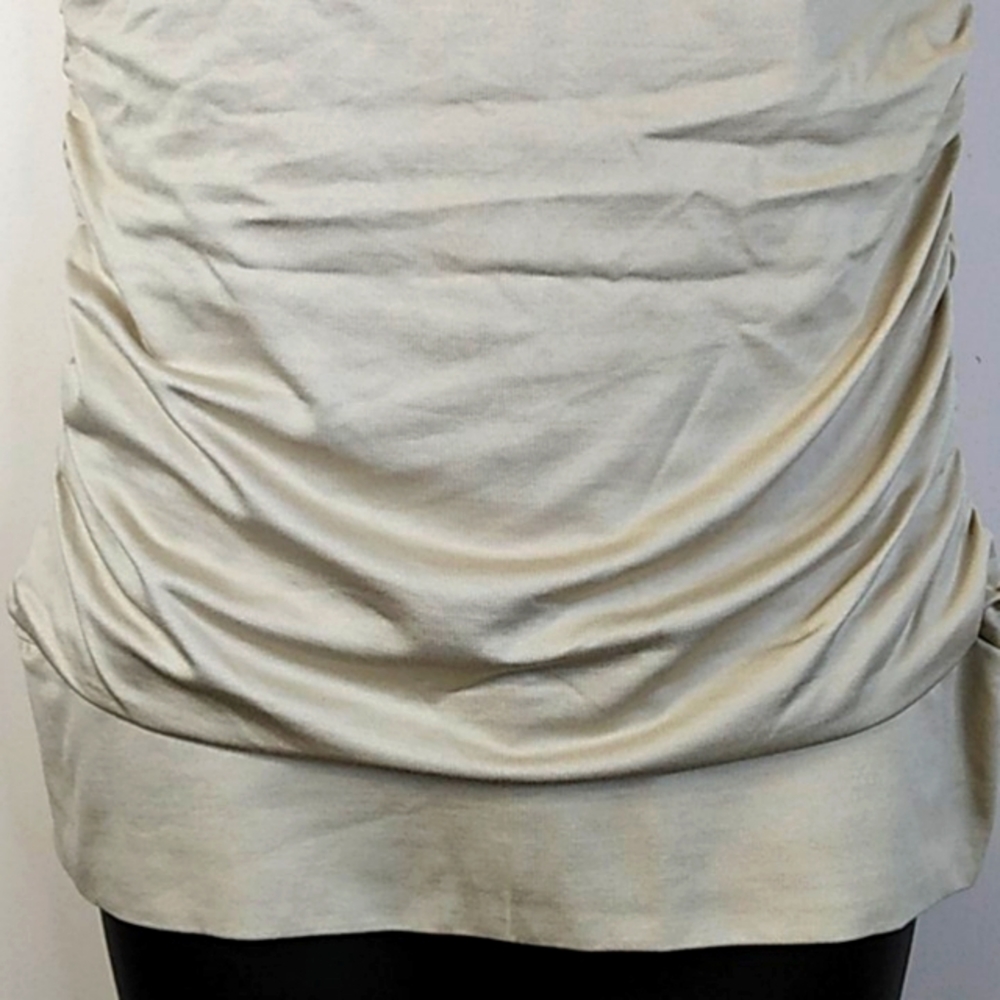 LIKE NEW A'nue Ligne High Neck Sleeveless Rouched Top - Picture 7 of 12